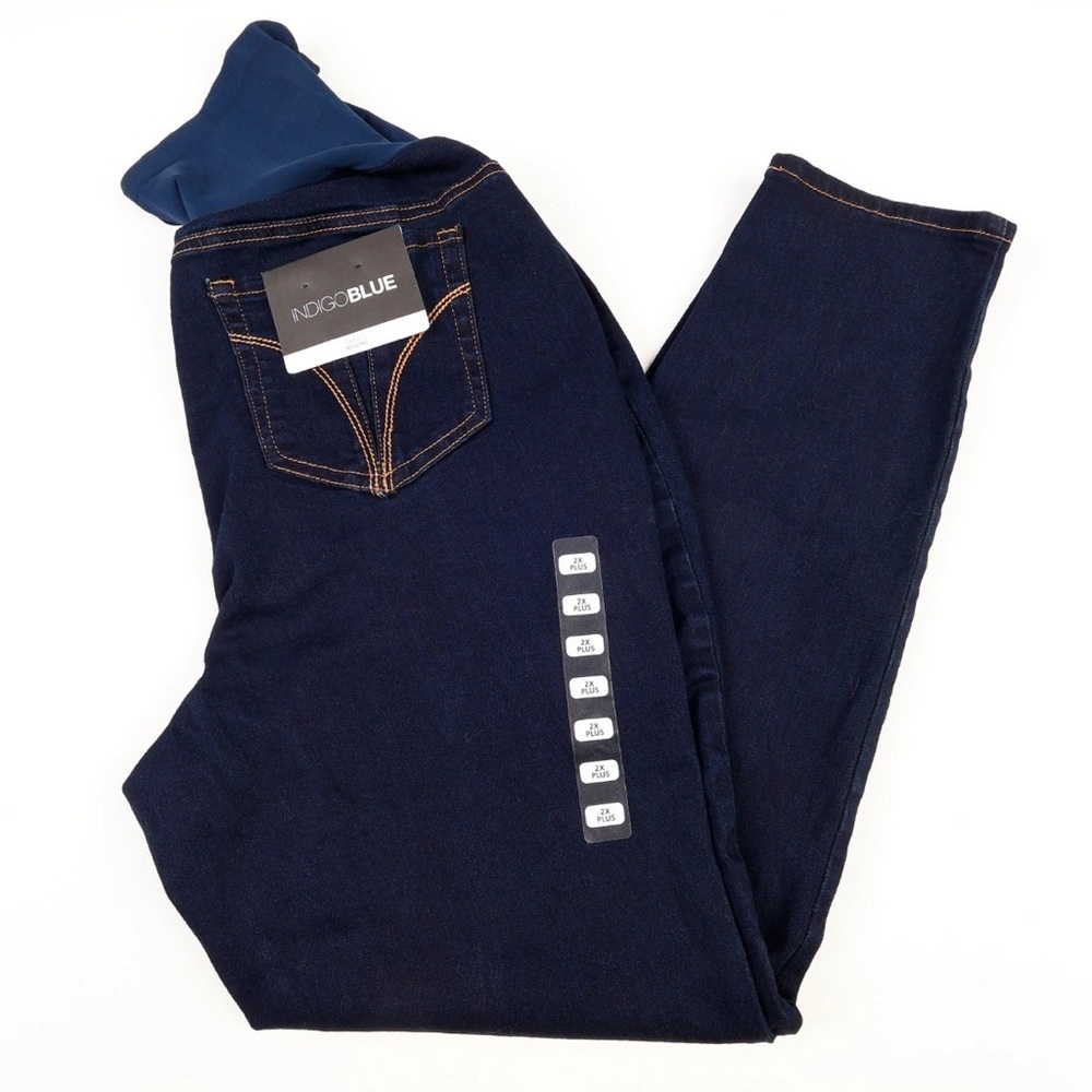 Indigo Blue Skinny Jeans in Classic Blue - Maternity Motherhood